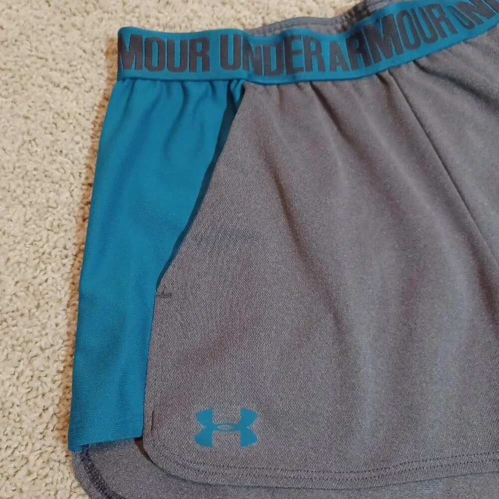 Under Armour Women's Shorts, Size - M, Dark Gray/Blue - Picture 3 of 4